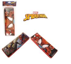 Estojo escolar retangular com duas divisórias e fecho imantado spider-man - Etipel