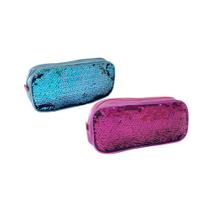 Estojo Escolar Retangular Paetês Feminino Sortido