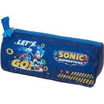 Estojo Escolar Sonic Let's Go Original Pacific em Tecido Crinkle Estojo Escolar Sonic Let's Go Original Pacific em Tecido Crinkle