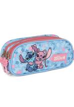 Estojo Escolar Stitch Triplo 3 ZiperDivisórias Penal Original Luxcel Modelo 2026