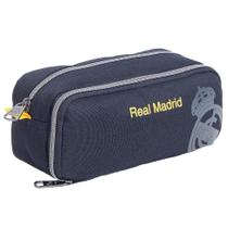 Estojo Escolar Time Real Madrid Duplo Duas Divisórias Xeryus