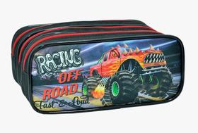 Estojo Escolar Três divisões Monster Truck Estojos Kids