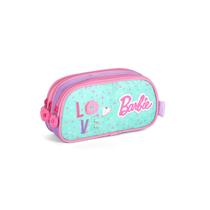 Estojo Escolar Triplo Barbie 3 Divisórias Original Luxcel