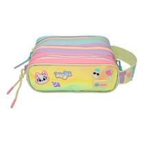 Estojo Escolar Triplo Color Block Menina Cor Rosa Colorblock - PUKET Estojo Escolar Triplo Color Block Menina Cor Rosa Colorblock - PUKET