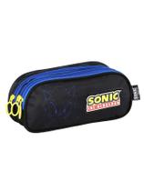 Estojo Escolar Triplo Juvenil Menino Moderno Sonic