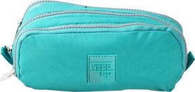 Estojo Escolar Triplo Nylon Yepp MB13054-E Cor:Verde