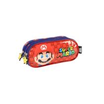 Estojo Escolar Triplo Original 3 Divisórias Super Mario Bros - Luxcel