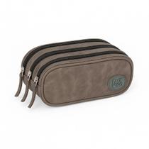 Estojo Escolar Triplo Pack N'go Grande 3 Compartimentos 2 Cores