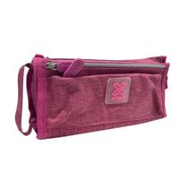 Estojo Escolar Triplo Rosa Backpack - Xeryus