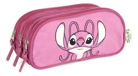 Estojo escolar triplo stitch roxo et50064sc luxcel