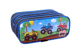 Estojo Escolar Triplo Três divisões Truck Kids Estojos Kids Estojo Escolar Triplo Três divisões Truck Kids Estojos Kids