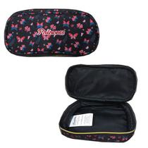 Estojo Escolar Up4You Preto Princess Bolsinha C/Ziper MaxLog Estojo Escolar Up4You Preto Princess Bolsinha C/Ziper MaxLog