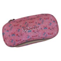 Estojo Escolar Up4You Rosa Princess Simples com Ziper MaxLog Estojo Escolar Up4You Rosa Princess Simples com Ziper MaxLog
