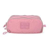 Estojo Escolar Up4You Zíper Triplo Tecido Crinkle Rosa Estojo Escolar Up4You Zíper Triplo Tecido Crinkle Rosa