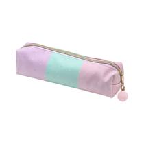 Estojo Estampado escolar Tom pastel com mini pompom