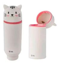 Estojo estampado silicone base retrátil 1 ziper best friend gato-et0843 brw Estojo estampado silicone base retrátil 1 ziper best friend gato-et0843 brw