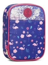 Estojo Feminino Organizador Flamingos Escolar Kika
