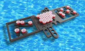 Estojo flutuante Battleship Beer Pong Club com 2 espumas espessas