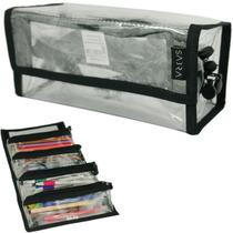 Estojo Fofão Cristal Preto Sabra com 4 Compartimentos Estojo Fofão Cristal Preto Sabra com 4 Compartimentos