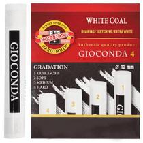 Estojo Giz Carvão Branco C/ 4 Graduações 12mm Koh-i-noor Estojo Giz Carvão Branco C/ 4 Graduações 12mm Koh-i-noor