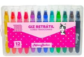 Estojo Giz de Cera Retrátil, 12 Cores - Rebecca Bonbon Estojo Giz de Cera Retrátil, 12 Cores - Rebecca Bonbon