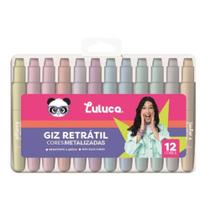 Estojo Giz Retrátil 12 Cores Metalizadas LULUCA Sky Paper