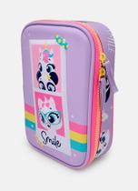 Estojo grande 3d multibichos bff lavanda puket