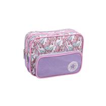 Estojo Grande Bolso Frontal e 2 Divisórias Organizador Unicórnio Kawaii Fofinho Feminino Menina