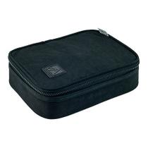 Estojo Grande Box Academie Preto Tilibra Material Resistente Espaçoso com Divisórias e Elástico Estojo Grande Box Academie Preto Tilibra Material Resistente Espaçoso com Divisórias e Elástico