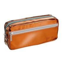 Estojo Grande Com Bolso Shine Cobre - Foroni