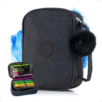 Estojo Grande Compartimentos C/ Elásticos Box Jumbo Feminino