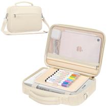 Estojo grande de veludo cotelê FINPAC bege