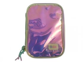 Estojo Grande Menina Holográfico Color Block Puket Estojo Grande Menina Holográfico Color Block Puket