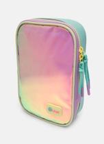 Estojo Grande Menina Holográfico Color Block Puket