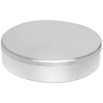 Estojo Hospitalar em Aço Inox Redondo Liso com Tampa 13X13X3cm - unidade Estojo Hospitalar em Aço Inox Redondo Liso com Tampa 13X13X3cm - unidade