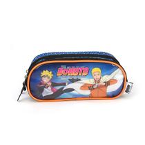 Estojo Infantil Duplo Boruto Preto/Laranja Luxcel