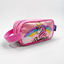 Estojo Infantil Escolar Duplo Reforçado Premium Menina Feminino Unicórnio Princesa Cristal Juvenil Grande Estojo Infantil Escolar Duplo Reforçado Premium Menina Feminino Unicórnio Princesa Cristal Juvenil Grande