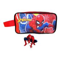 Estojo Infantil Escolar Personagem Homem Aranha 2 Zíperes Spider Man Super Herói Menino Estojo Infantil Escolar Personagem Homem Aranha 2 Zíperes Spider Man Super Herói Menino