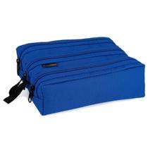 Estojo Infantil Escolar Triplo Organizador 3 Divisórias Desenho Colorido Bolsinha de Lápis