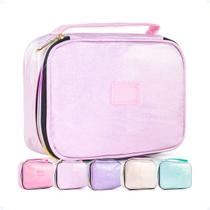 Estojo Infantil Grande Box Organizador Escolar Tecido Brilho