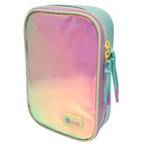 Estojo Infantil Grande Color Block Holográfico Puket Estojo Infantil Grande Color Block Holográfico Puket