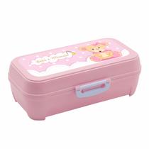 Estojo Infantil Mãe E Bebê Rosa Com Trava Para Guardar Fraldas E Acessórios