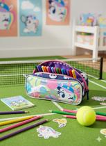Estojo infantil Puket Triplo Unicórnio Tenis Azul Marinho Estojo infantil Puket Triplo Unicórnio Tenis Azul Marinho