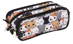 Estojo Infantil Triplo LS Gatos - EE1261