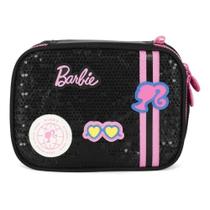 Estojo Intanfil Escolar Box Barbie Luxcel 100 Pens Preto Estojo Intanfil Escolar Box Barbie Luxcel 100 Pens Preto