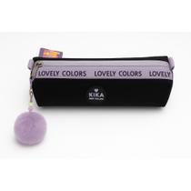 Estojo Kika Escolar Color Com Pingente Pompom - Lovely Colors Estojo Kika Escolar Color Com Pingente Pompom - Lovely Colors