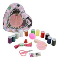 Estojo Kit Costura Reparo Linha Agulha Botão Fita Métrica