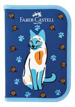 Estojo Kit Escolar Completo Coleção Pets Faber-castell, Gato Estojo Kit Escolar Completo Coleção Pets Faber-castell, Gato