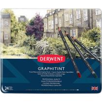 Estojo Lápis Cor Derwent Graphitint Aquarelável 24 Cores Lata 0700803 1 ed