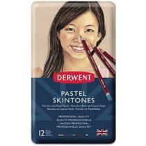 Estojo Lápis Cor Derwent Pastel Tons De Pele 12 Cores Lata 2300563